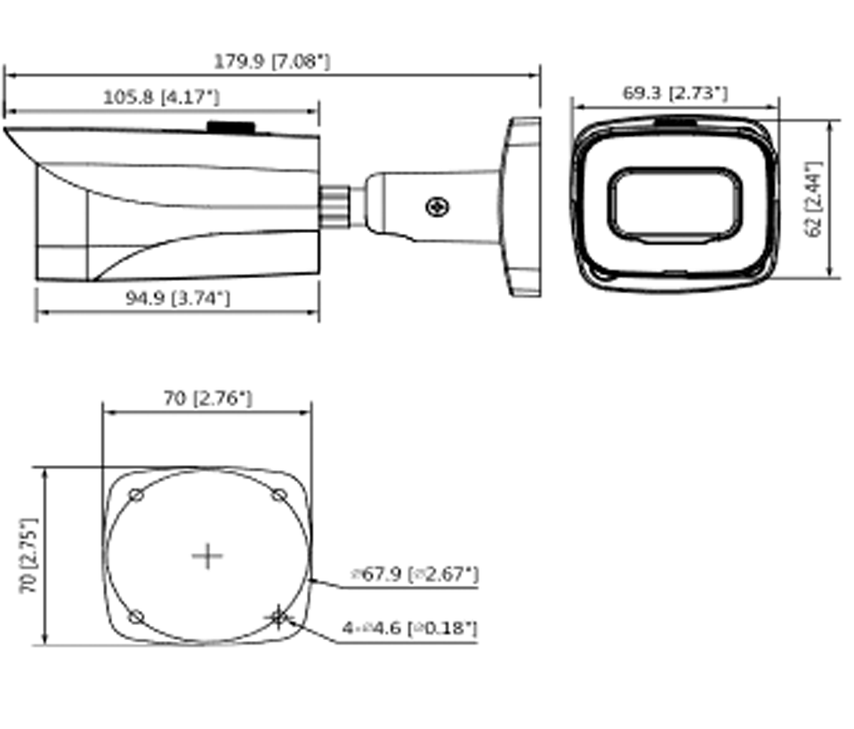 DAHUA HAC-HFW2241E-A- Cámara Bullet Starlight 1080p/ 2 Megapixeles/ 0.004 Lux a Color/ WDR Real 120dB/ Lente 3.6 mm/ IR de 40 Mts/ Microfono Integrado y 1 Entrada de Audio/ IP67/ 3DNR/ #SeriePro - Imagen 6
