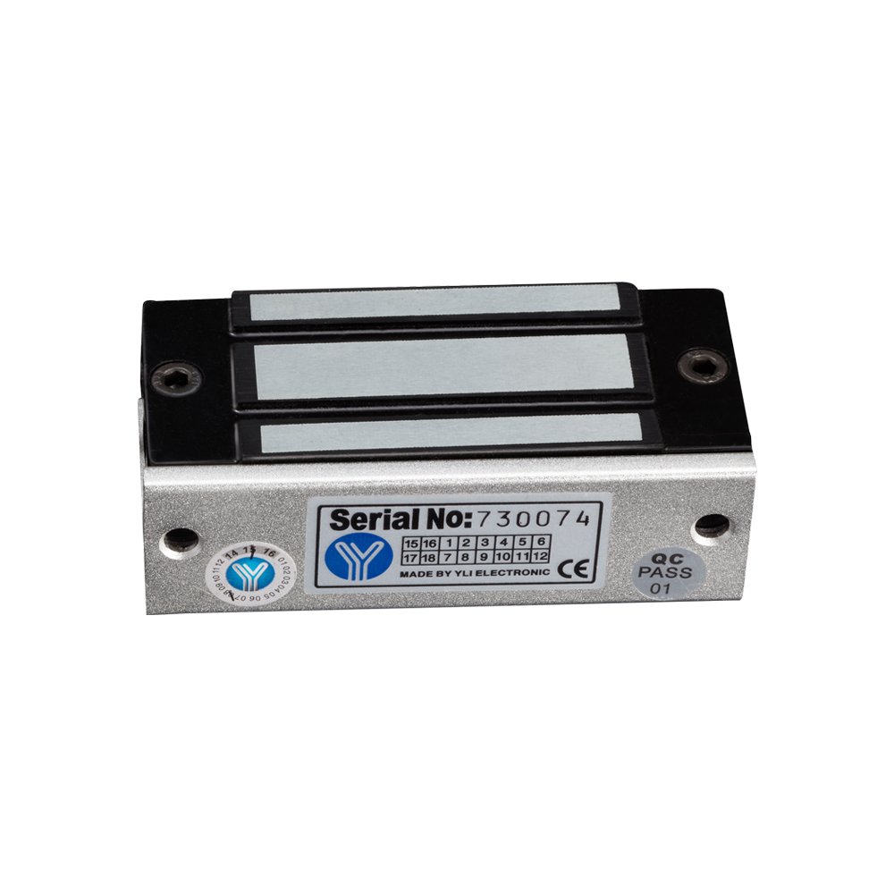 YLI YM60 - Cerradura Magnética para Control de Acceso / Fuerza de Sujeción 60 Kg o 120 Lb / 12 VDC / Para puertas de madera, vidrio y metálicas / Uso interior / Compatible con Soporte MBK70Z - Imagen 4