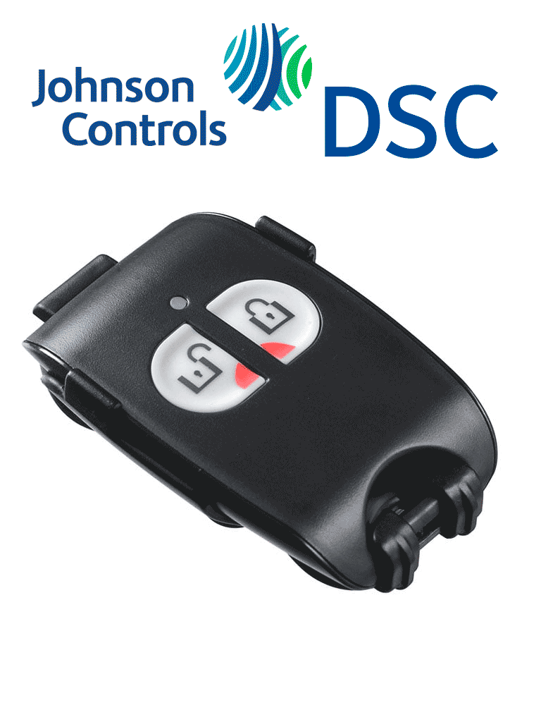DSC PG9949 - Llavero de 2 botones programables Inalámbrico Power G con botón de pánico compatible con NEO, PRO, Qolsys e IoTega