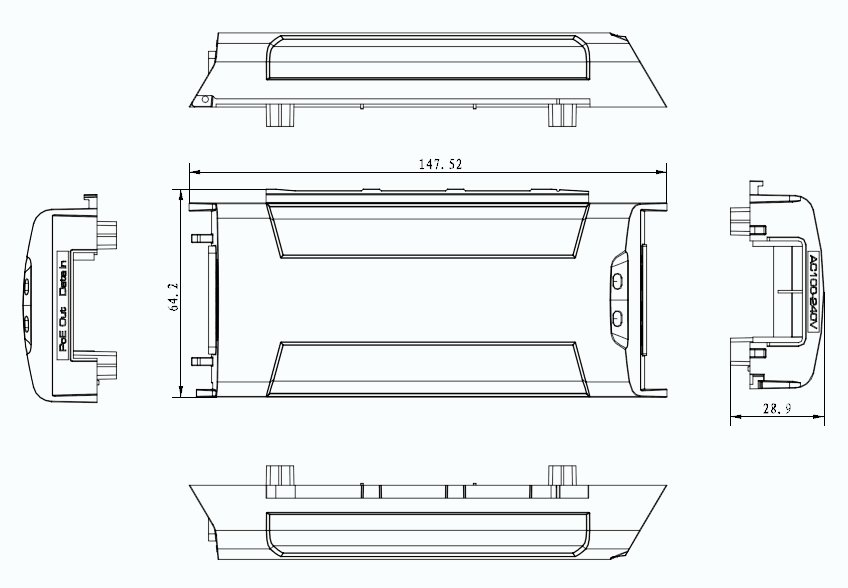 UTEPO UTP7201GEPSE60 - Inyector PoE 60W ideal para PTZ, High PoE, Gigabit Ethernet, AF/AT - Imagen 5