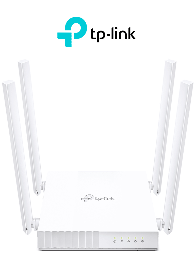 TP-LINK Archer C24 - Ruteador WiFi AC 750Mbps con 1 puerto WAN RJ45 Fast Ethernet, 4 puertos LAN RJ45 Fast Ethernet, 4 antenas fijas y modos de funcionamiento como enrutador, punto de acceso y extensor de red.