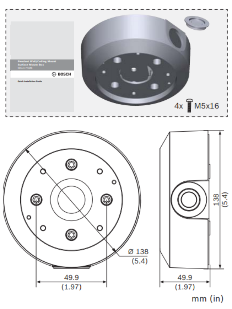 BOSCH V_NDAUPSMB - Caja de montaje en superficie SMB para montaje en pared o tuberia - Imagen 9