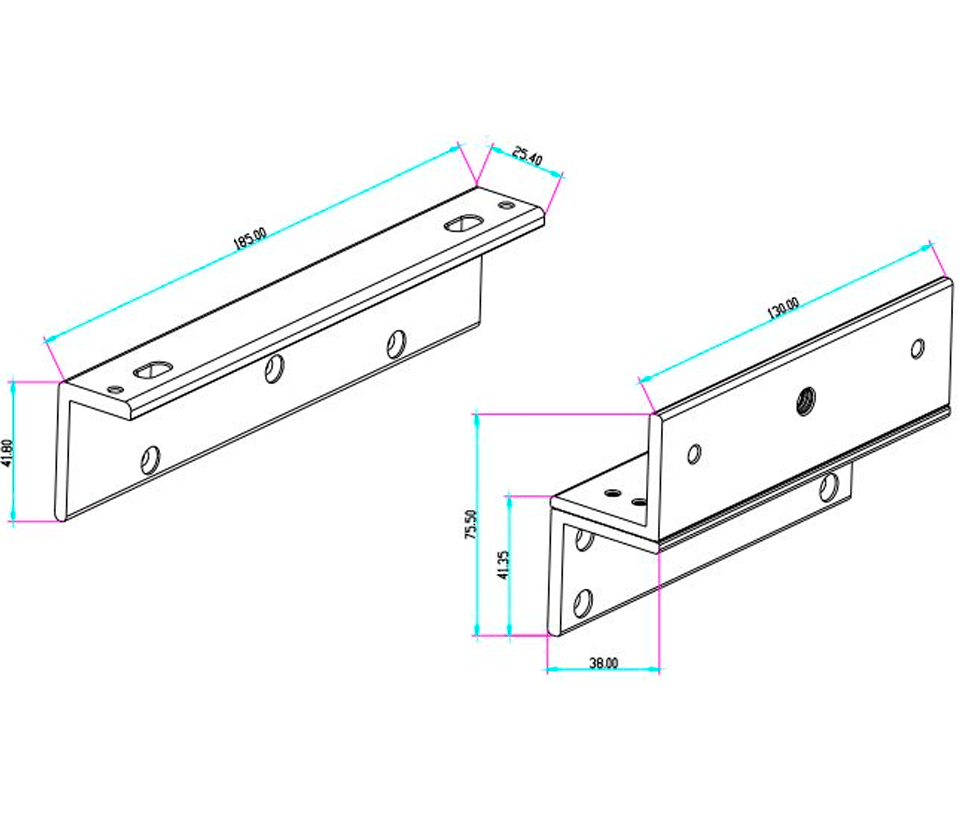 YLI YM500NWPACK - Paquete de Cerradura Magnética para exterior YM500NW y Soporte de Fijación tipo ZL / Fuerza de Sujeción 500kg (1200LB) / Para puertas de madera, vidrio y metálicas / IP68 - Imagen 6