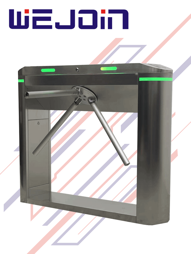 WEJOIN WJTS212 - Torniquete Automático Motorizado con Servo Motor / 3 Millones de Ciclos / Bidireccional / Tipo Puente / Alto Flujo / Acero Inoxidable / Indicador Led / Semi-Exterior / 25~35 personas por minuto