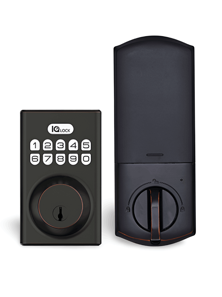 QOLSYS IQDLK-PGK-ORB Cerradura con botón pulsador - Cerradura Inteligente PowerG, color Bronce Aceitado ( OIL-RUBBED BRONZE ) - Imagen 3