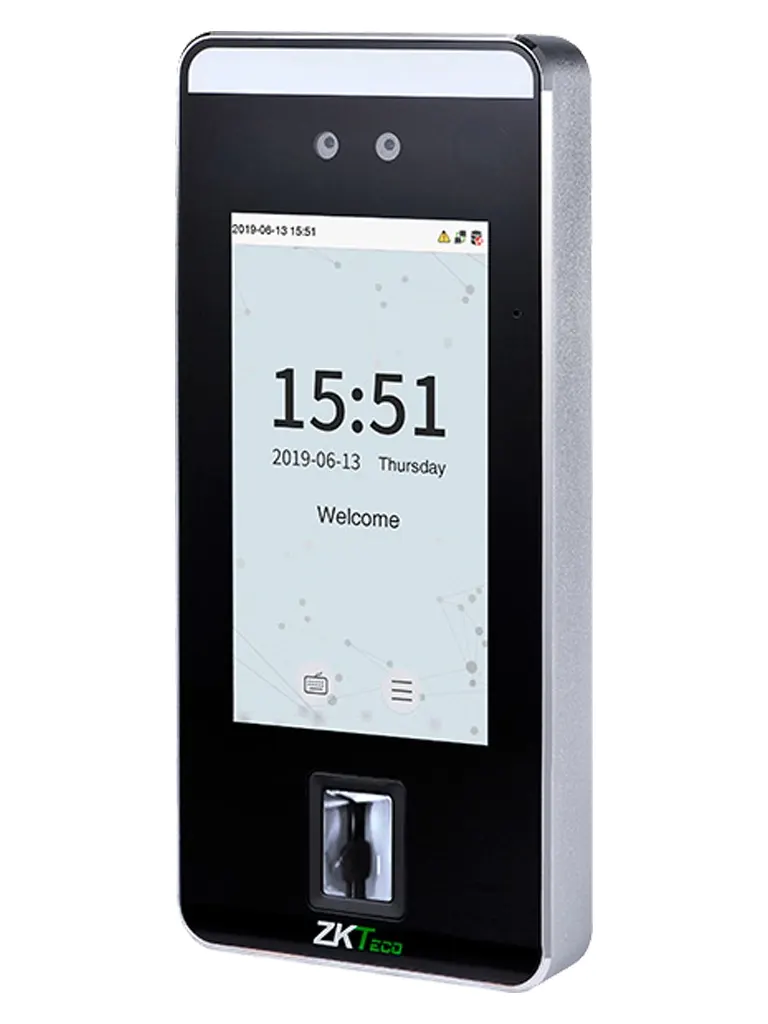 ZKTECO SpeedFaceV5LPWIFI - Control de Acceso y Asistencia Visible Light con Autenticación Facial (6000 Rostros), Huella Digital BioID+ (6000), Tarjeta ID 125 KHz (10000), Verificación por Palma (3000), Soporta 200,000 Eventos y Conectividad TCP/IP o WiFi - Imagen 4
