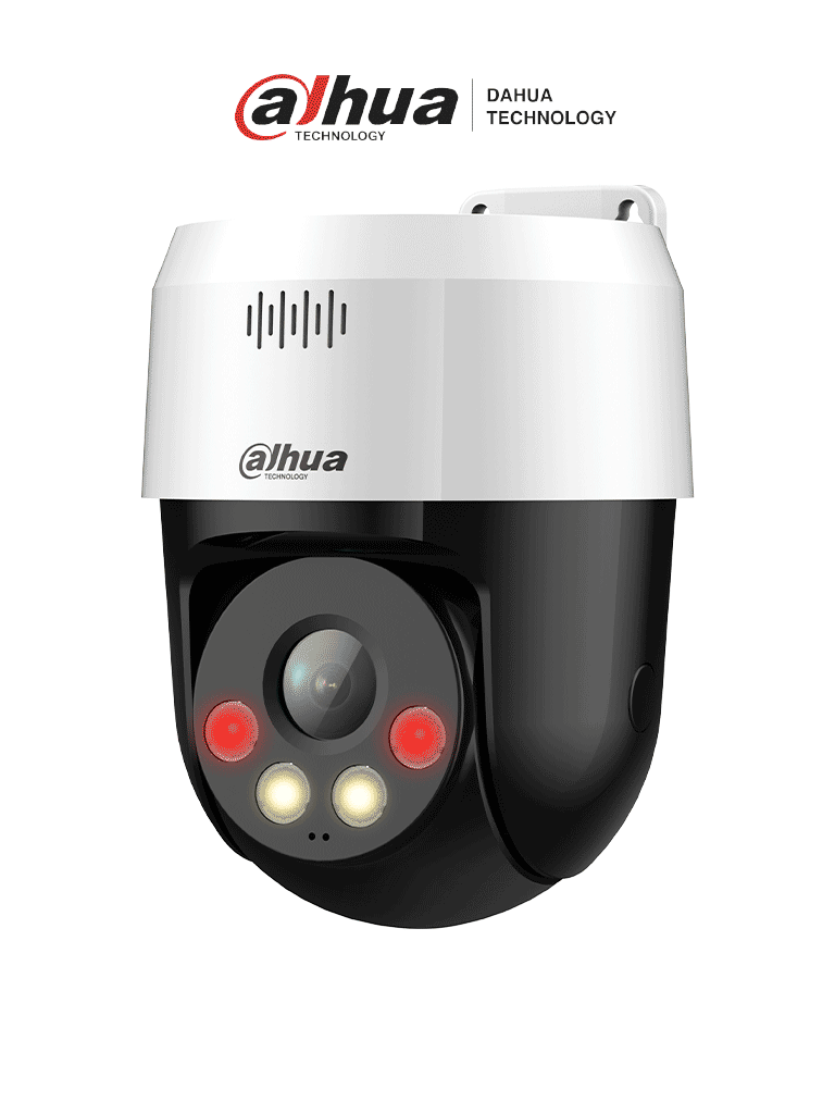 DAHUA DH-SD2A500NB-GNY-A-PV-0400 Cámara IP PT de 5MP / Full Color/ Disuasión activa/ Iluminador dual inteligente/ 30m de IR y luz visible/ audio bidireccional/ detección de humanos/ ranura MicroSD/ IP66 y PoE. #LoNuevo