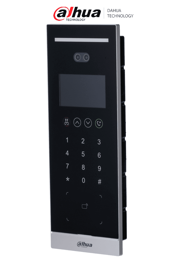 DAHUA DHI-VTO6531H-S2 - Frente de calle departamental IP con reconocimiento facial / Pantalla LCD de 4.3" / Cámara de 2MP HD / 40,000 usuarios / 20,000 rostros / 20,000 tarjetas IC / Salida de 12V 500mA