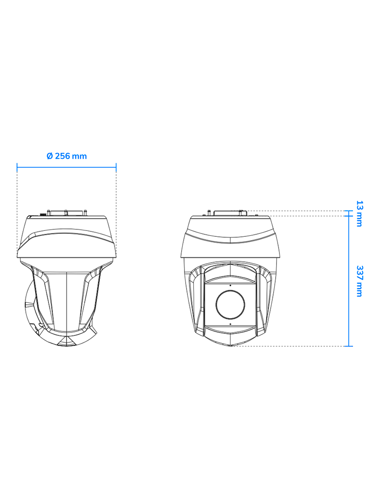 VIVOTEK SD9368-EHL - Cámara IP PTZ Exterior de 2 MP, con Zoom Óptico 40x, también con Smart IR 250m, Protección Nema4X/IP66/IK10, EIS, WDR Pro, Smart Tracking y Ciberseguridad Trend Micro, certificado NDAA, ONVIF y Deep Search. - Imagen 3