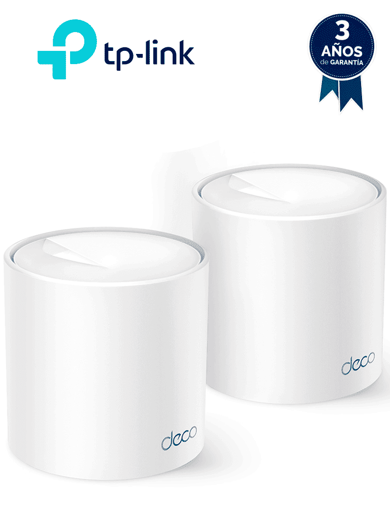 TP-LINK DECO X50 PRO(2-PACK) - Sistema Mesh WiFi 6 , WiFi 6 de doble banda de 3Gbps en la banda de 6GHz , Puertos de 2.5Gbps , Protección con HomeShield , compatible con Alexa y Google Home.