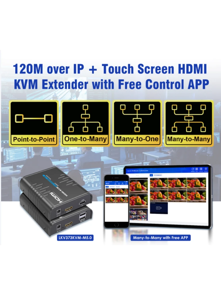 SAXXON LKV373KVM-5.0- Kit Extensor HDMI/KVM para Hasta 120 metros/ Resolución 1080p@60Hz/ Soporta Cableado con CAT 5e y 6/ 30 HZ/ 2 Puertos USB para Conectar Teclado y/o Mouse/ 5 VCD/ Plug and Play/ Punto a Punto o Punto Multipunto con Switch/ - Imagen 10